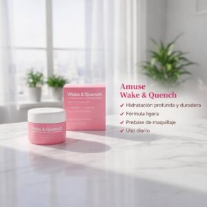 Crema Facial Hidratante Amuse Wake & Quench 50 g | Hidratación profunda, piel suave y prebase de maquillaje